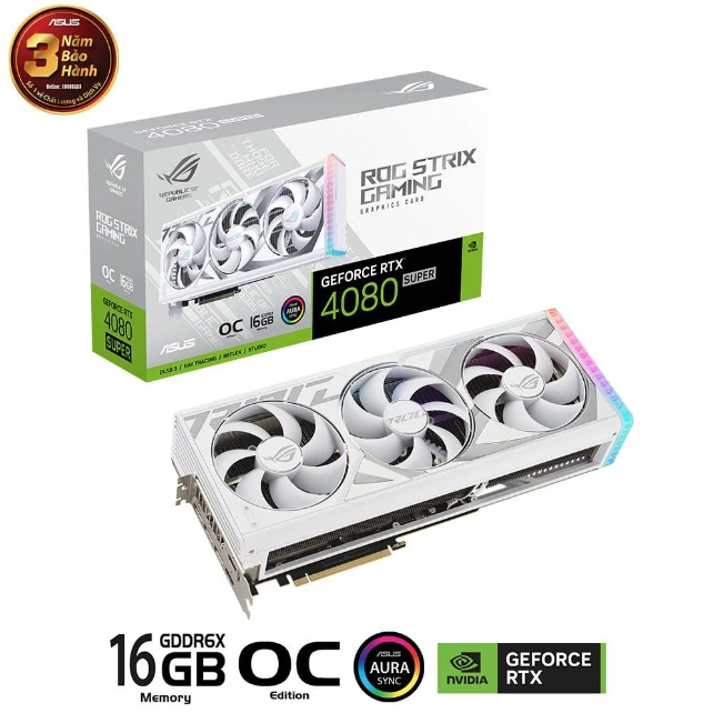 VGA ASUS ROG STRIX RTX4080S O16G WHITE